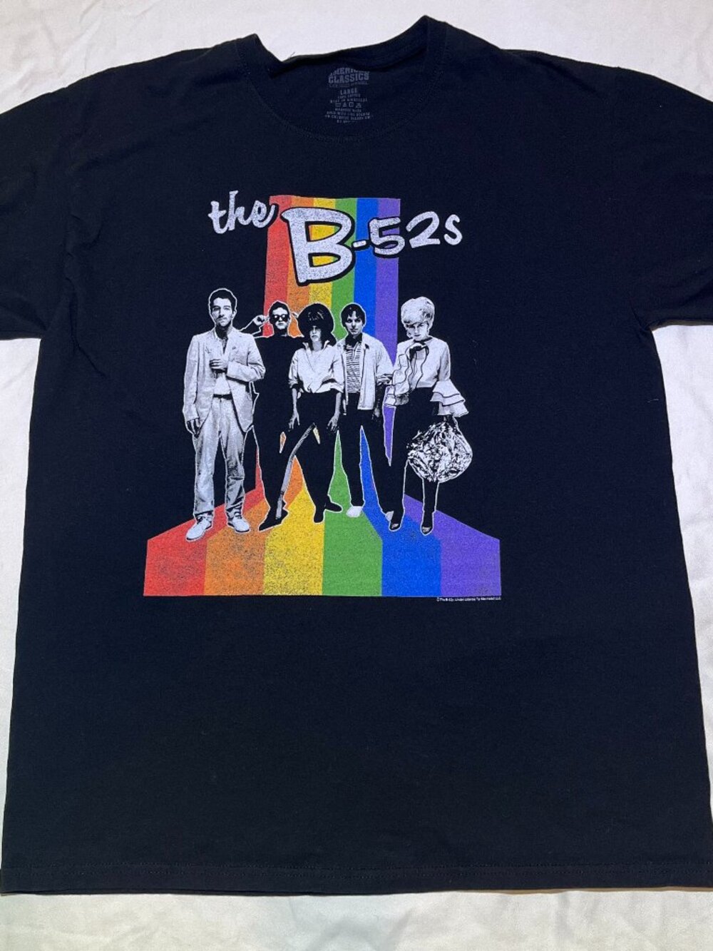 The B52’s shirt music band rainbow T shirt L American Classics